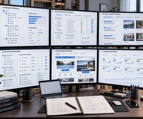Ad campaign reports on several monitors