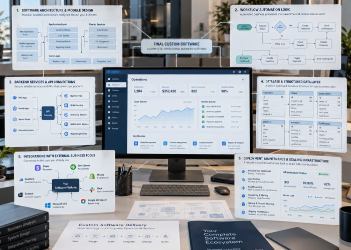 Software modules and integration plans around a central dashboard